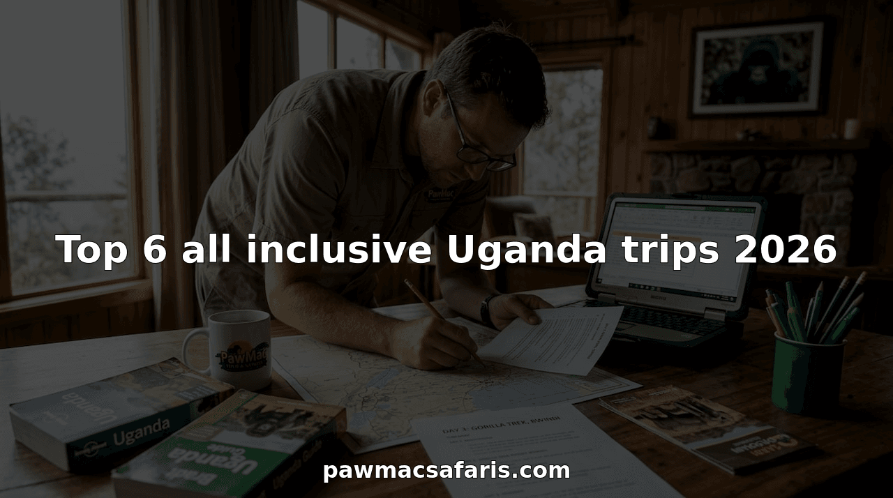 Travel advisor planning safari trips in home office