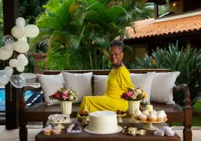 Eco-friendly luxury safari lodge architecture nestled in the greenery of Queen Elizabeth National Park.